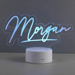 Personalised Free Text LED Colour Changing Desk Night Light 12 Personalised Free Text LED Colour Changing Desk Night Light -gifts shop p0113a08 personalised free text led colour changing desk night light 6