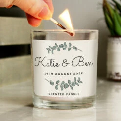 Personalised Botanical Scented Jar Candle -gifts shop p0512ad37