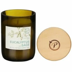 Paddywax Eco 226g Eucalyptus And Sage Green Recycled Glass Soy Candle -gifts shop paddywax eg13eu eco eucalyptus sage recycled glass candle 03