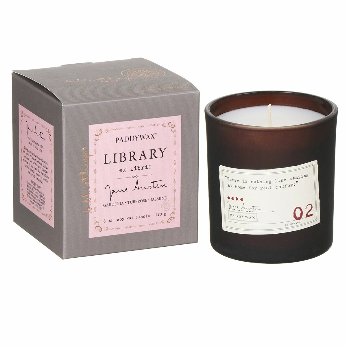 Paddywax Library 170g Jane Austen Boxed Soy Candle 1 Paddywax Library 170g Jane Austen Boxed Soy Candle