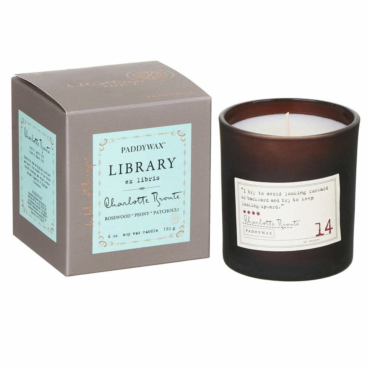 Paddywax Library 170g Charlotte Bronte Boxed Soy Candle 1 Paddywax Library 170g Charlotte Bronte Boxed Soy Candle