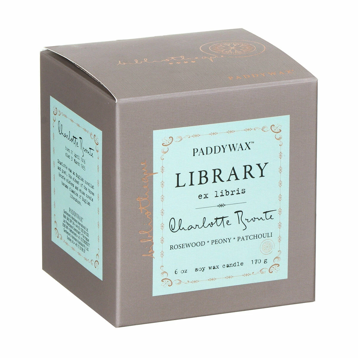 Paddywax Library 170g Charlotte Bronte Boxed Soy Candle 4 Paddywax Library 170g Charlotte Bronte Boxed Soy Candle - Image 4