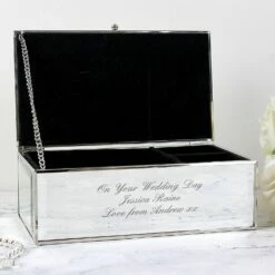 Personalised Mirrored Jewellery Box -gifts shop personaslied memento company p0102e17 personalised mirrored jewellery box 1