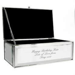 Personalised Mirrored Jewellery Box -gifts shop personaslied memento company p0102e17 personalised mirrored jewellery box 2