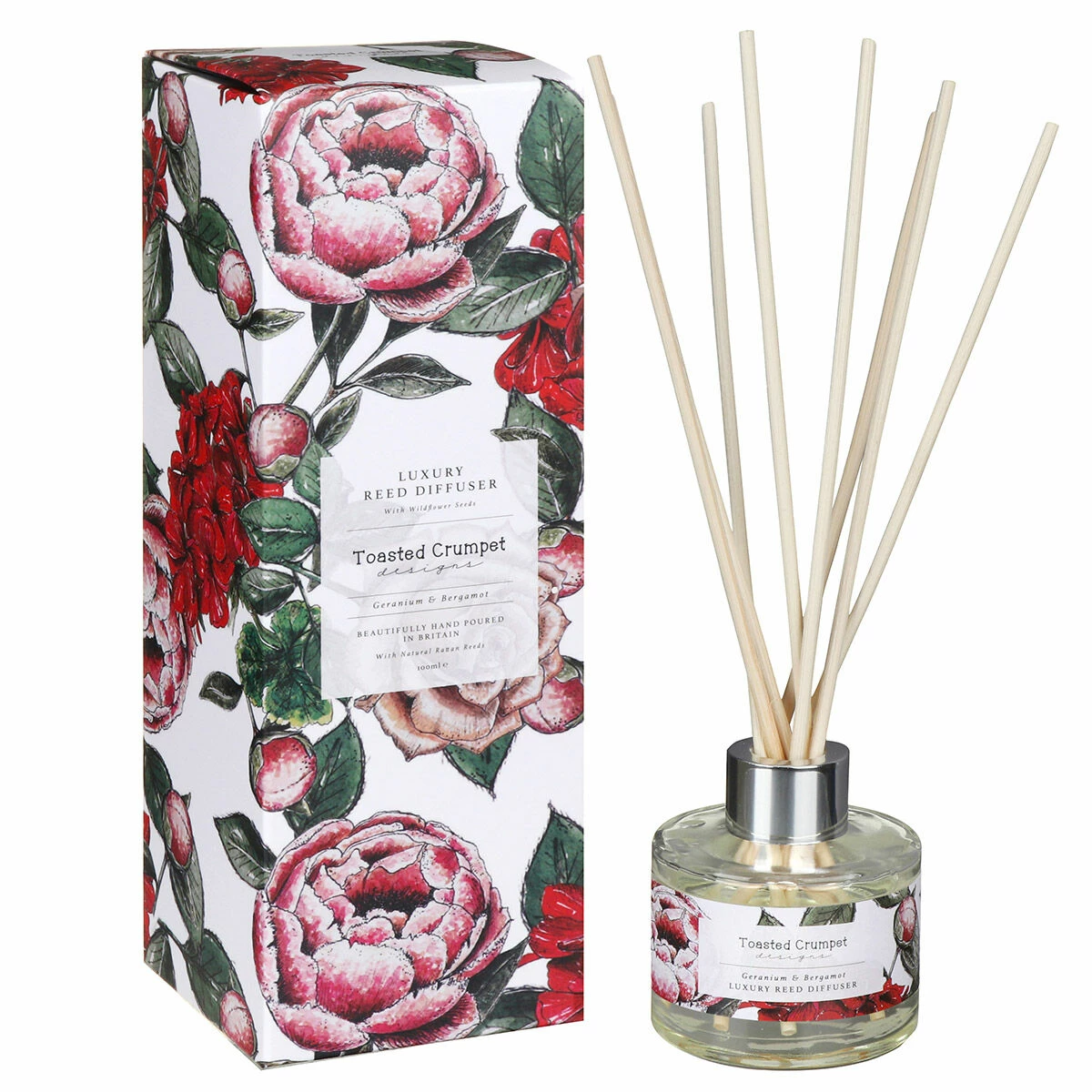 Toasted Crumpet ‘Geranium & Bergamot’ Reed Diffuser 1 Toasted Crumpet ‘Geranium & Bergamot’ Reed Diffuser