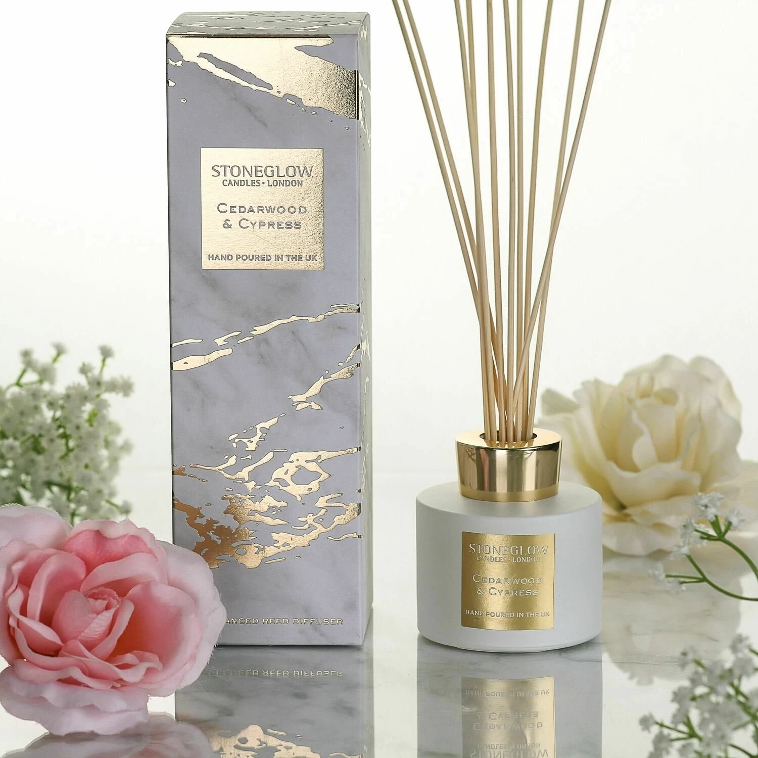 Stoneglow Luna Cedarwood & Cypress Reed Diffuser 1 Stoneglow Luna Cedarwood & Cypress Reed Diffuser