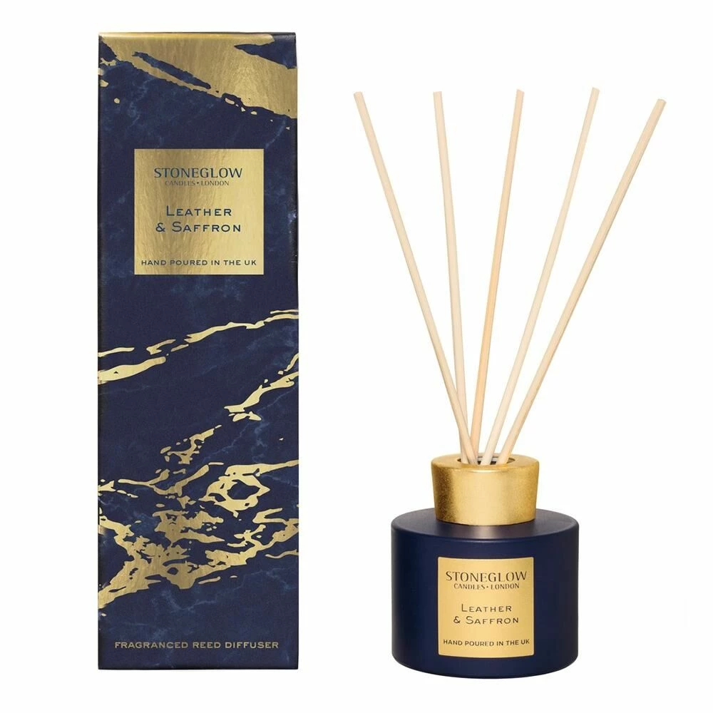 Stoneglow Luna Leather & Saffron Reed Diffuser 2 Stoneglow Luna Leather & Saffron Reed Diffuser - Image 2