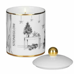 Stoneglow Keepsake Fireside Embers Leather, Tobacco & Cognac Ceramic Jar Candle -gifts shop stoneglow 70302 keepsake fireside embers ceramic jar candle 5