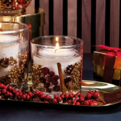 Stoneglow Seasonal Collection - Nutmeg, Ginger & Spice Gel Vase Candle -gifts shop stoneglow 70312 seasonal sensations nutmeg ginger candle tumbler 02 ls