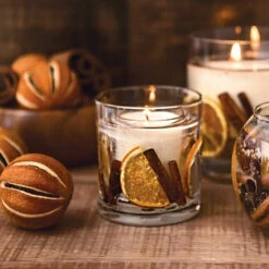 Stoneglow Seasonal Collection - Cinnamon & Orange Gel Vase Candle -gifts shop stoneglow 70321 seasonal sensations cinnamon orange candle tumbler 02 ls