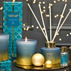 Stoneglow Seasonal Collection - Eucalyptus & Lime Candle -gifts shop stoneglow 70429 eucalyptus lime boxed candle tumbler 02 ls 2