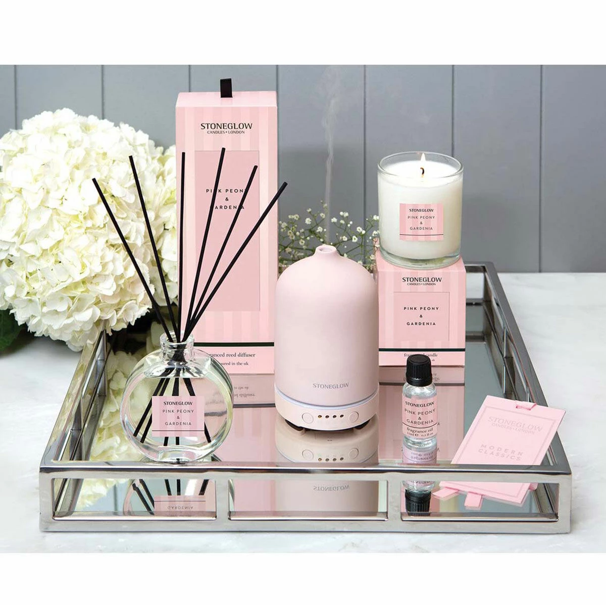 Stoneglow Modern Classics – Pink Peony & Gardenia Woods Candle 2 Stoneglow Modern Classics – Pink Peony & Gardenia Woods Candle - Image 2