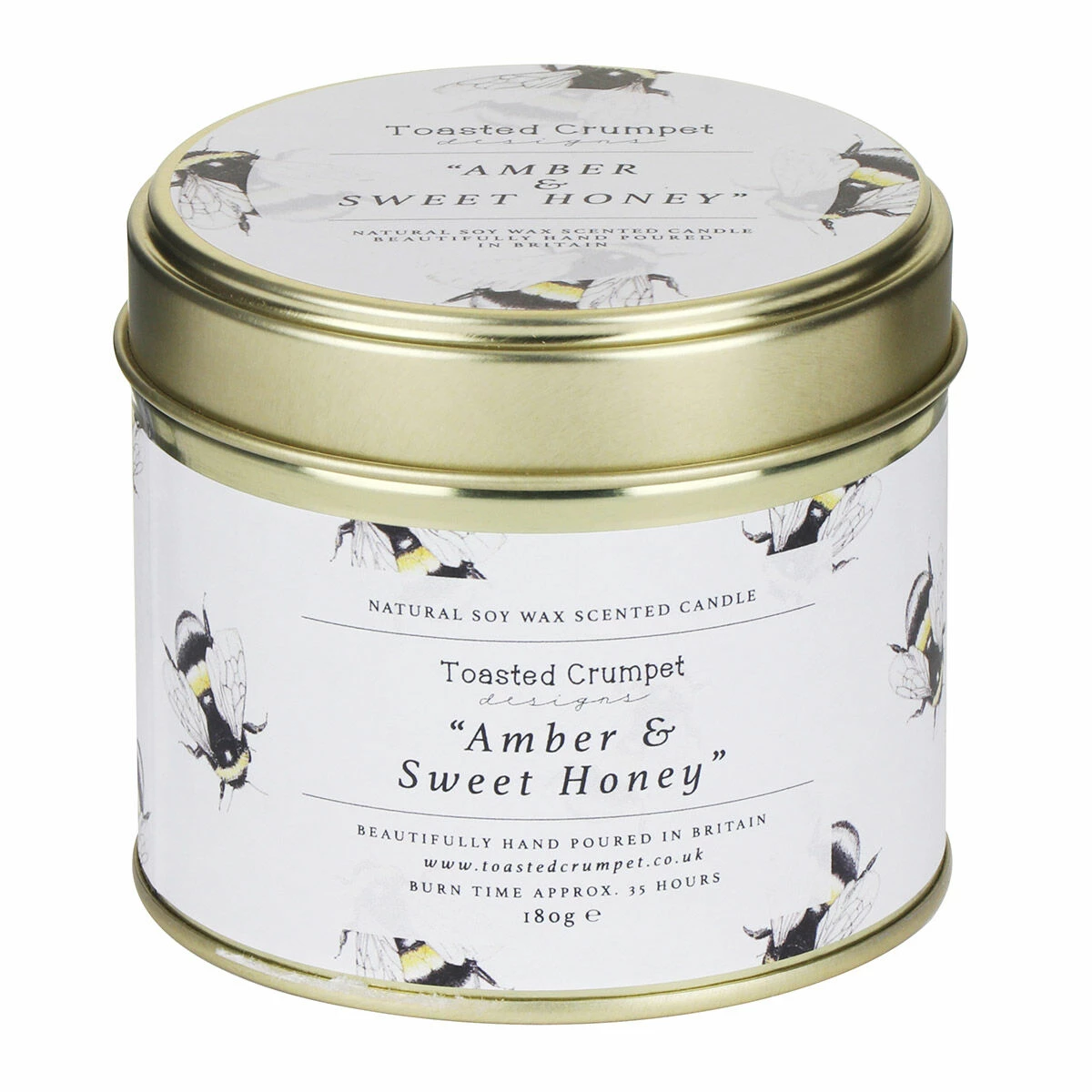 Toasted Crumpet Amber & Sweet Honey Tin Candle 1 Toasted Crumpet Amber & Sweet Honey Tin Candle