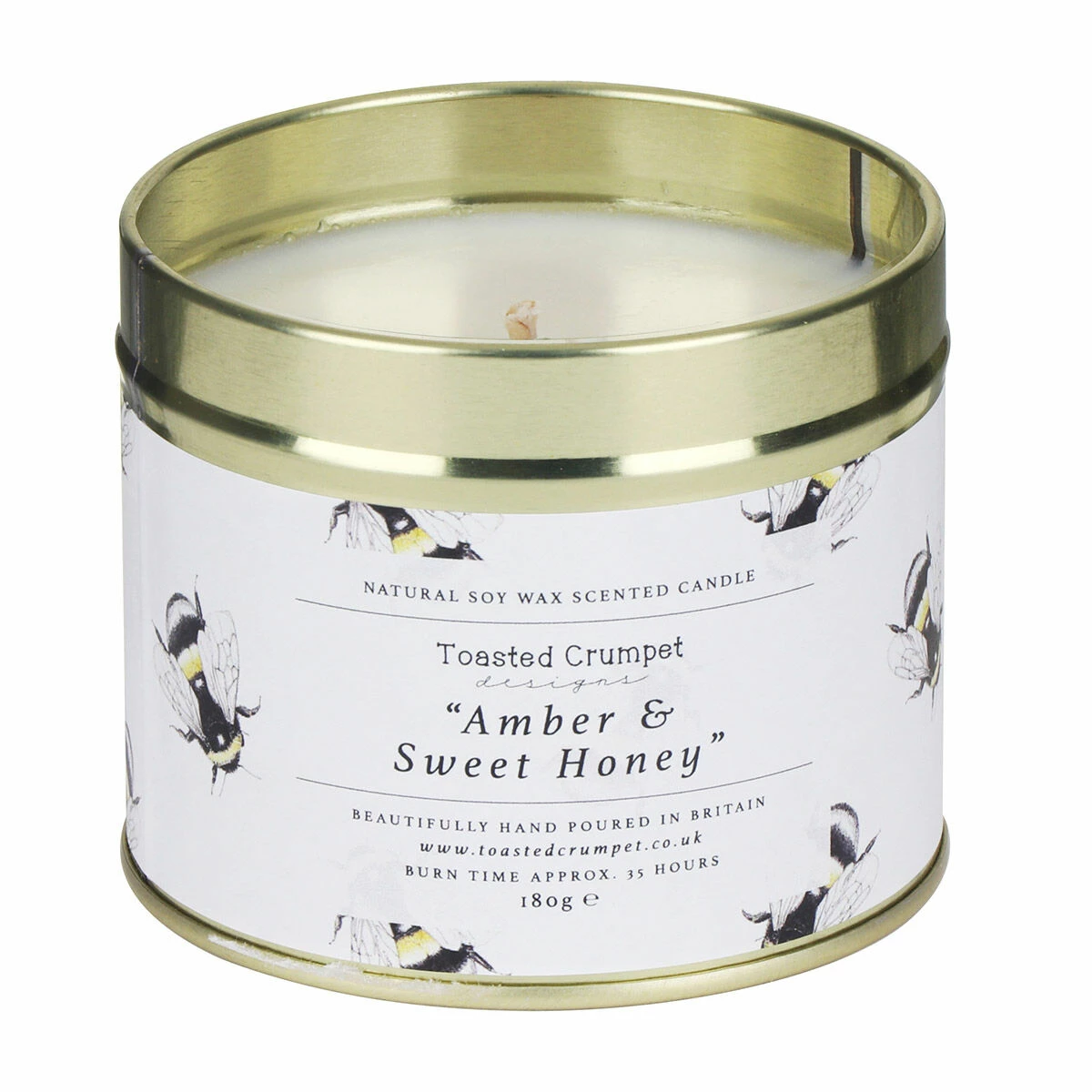 Toasted Crumpet Amber & Sweet Honey Tin Candle 2 Toasted Crumpet Amber & Sweet Honey Tin Candle - Image 2