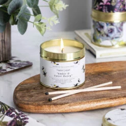 Toasted Crumpet Amber & Sweet Honey Tin Candle 5 Toasted Crumpet Amber & Sweet Honey Tin Candle -gifts shop tc04 toasted crumpet amber sweet honey tin candle lifestyle1