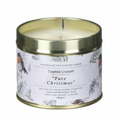 Toasted Crumpet ‘Pure Christmas’ Robin & Eucalyptus Christmas Tin Candle