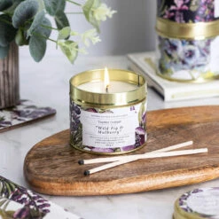 Toasted Crumpet Wild Fig & Mulberry Tin Candle -gifts shop tc52 toasted crumpet wild fig mulberry tin candle lifestyle1