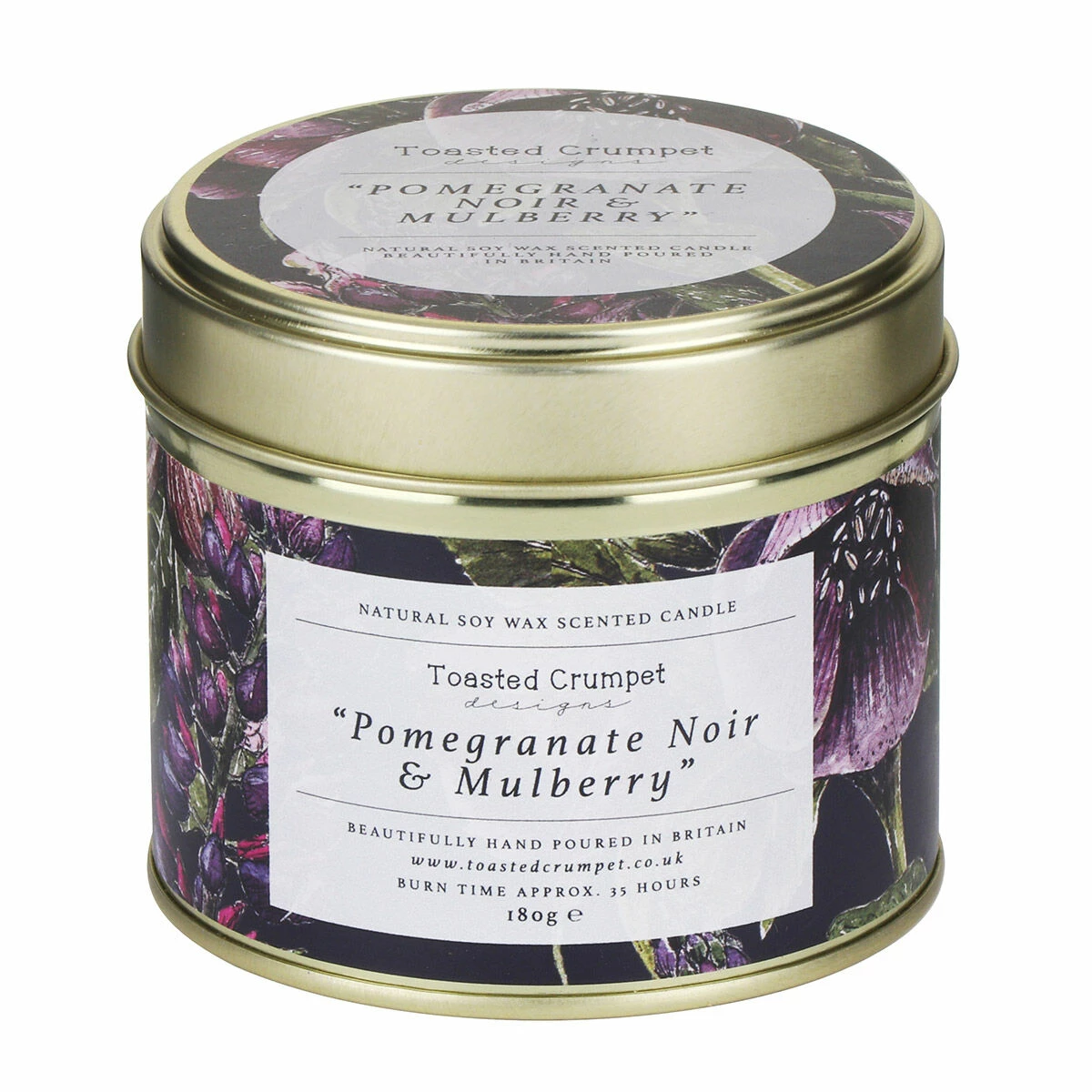 Toasted Crumpet Pomegranate Noir & Mulberry Tin Candle 1 Toasted Crumpet Pomegranate Noir & Mulberry Tin Candle