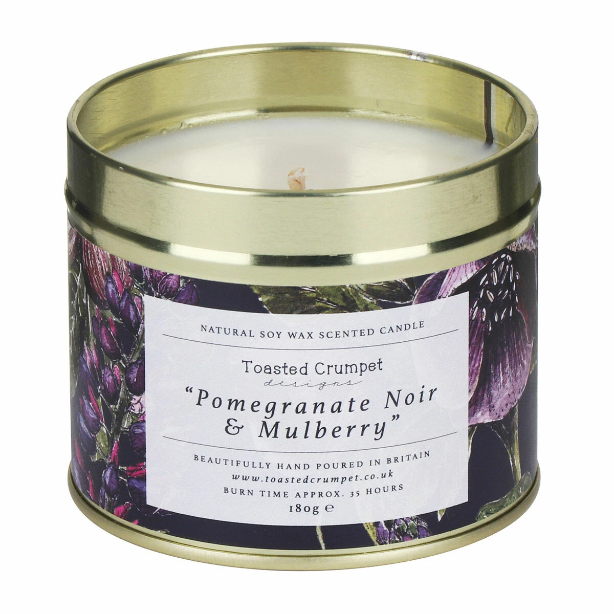 Toasted Crumpet Pomegranate Noir & Mulberry Tin Candle 2 Toasted Crumpet Pomegranate Noir & Mulberry Tin Candle - Image 2
