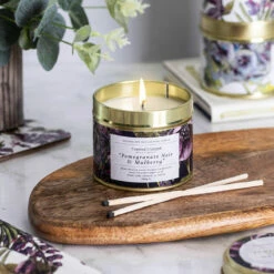 Toasted Crumpet Pomegranate Noir & Mulberry Tin Candle 5 Toasted Crumpet Pomegranate Noir & Mulberry Tin Candle -gifts shop tc54 toasted crumpet pomegranate noir mulberry tin candle lifestyle1