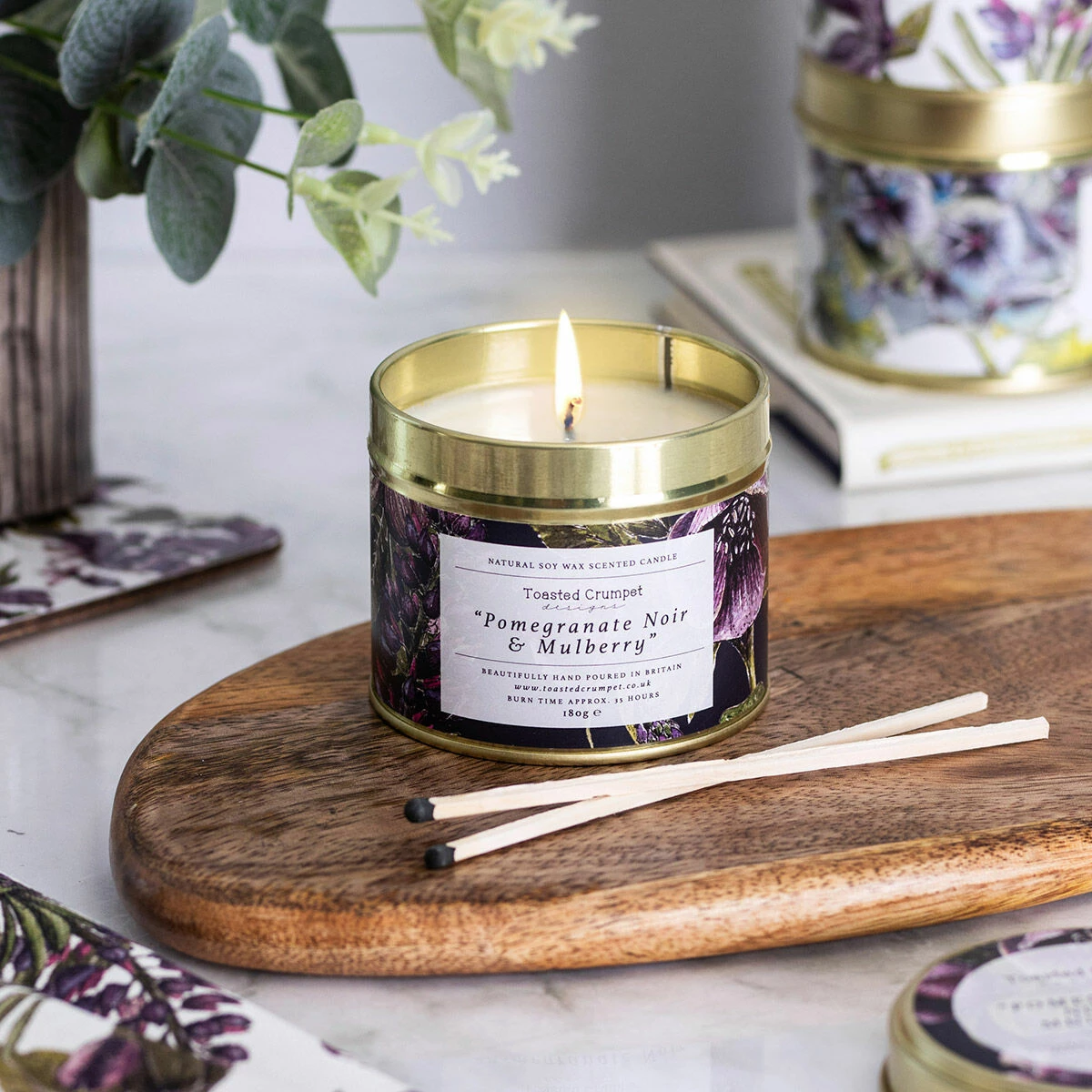 Toasted Crumpet Pomegranate Noir & Mulberry Tin Candle 3 Toasted Crumpet Pomegranate Noir & Mulberry Tin Candle - Image 3