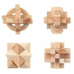 Temptation Wooden Brain Teaser Puzzles – Pack Of 4