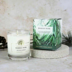 The English Soap Company Nordic Pine Soy Wax Candle -gifts shop the english soap company lmc1009 nordic pine candle lifestyle 1
