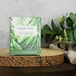 The English Soap Company Nordic Pine Soy Wax Candle -gifts shop the english soap company lmc1009 nordic pine candle lifestyle 2