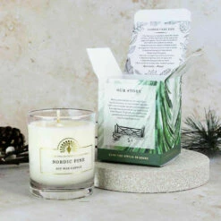 The English Soap Company Nordic Pine Soy Wax Candle -gifts shop the english soap company lmc1009 nordic pine candle lifestyle 3