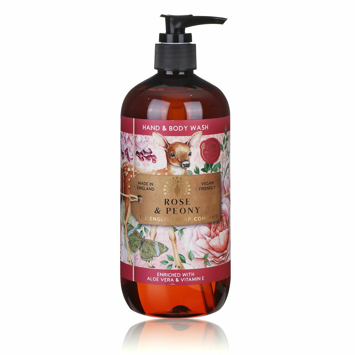 The English Soap Company Rose & Peony Hand & Body Wash 500ml 1 The English Soap Company Rose & Peony Hand & Body Wash 500ml