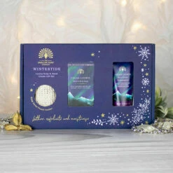 The English Soap Company Polar Lights Luxury Soap & Hand Cream Three Piece Gift Set -gifts shop the english soap company wtgb003 polar lights three piece gift set lifestyle