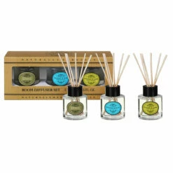 The Somerset Toiletry Co Naturally European Set Of 3 Reed Diffusers Gift Set