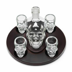 The Source Ingenious Skull Decanter Set -gifts shop the source 89387 skull decanter set 3