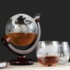 The Source Globe Decanter & Glasses Set