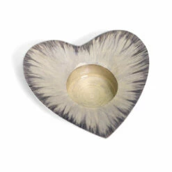 Tilnar Art Azeti Brushed Silver Heart Tealight Holder