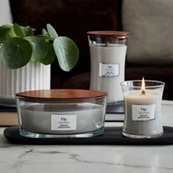 WoodWick Warm Wool Large Hourglass Candle -gifts shop warm wool 1