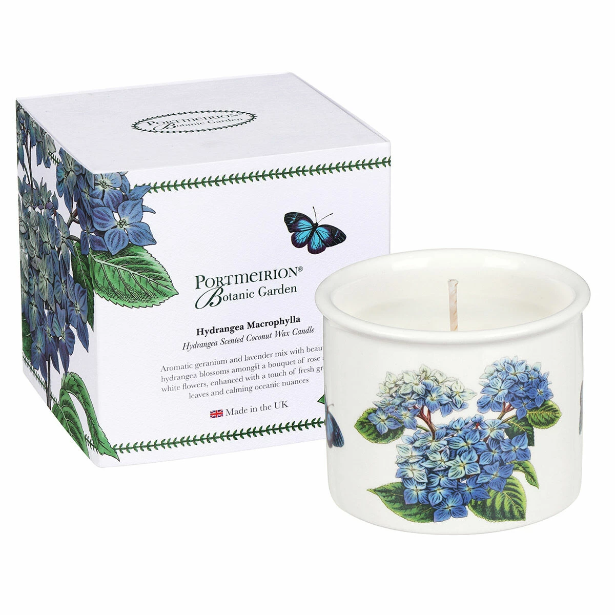Botanic Garden Hydrangea Ceramic Candle 1 Botanic Garden Hydrangea Ceramic Candle