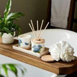 Botanic Garden Hydrangea Ceramic 200ml Reed Diffuser -gifts shop wax lyrical bg0201 botanic garden hydrangea ceramic reed diffuser ls 1