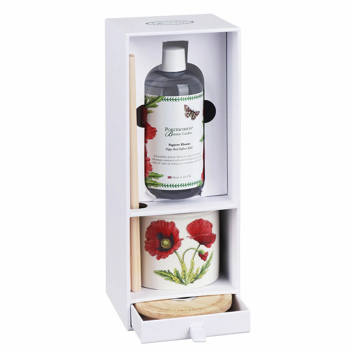 Botanic Garden Poppy Ceramic 200ml Reed Diffuser 3 Botanic Garden Poppy Ceramic 200ml Reed Diffuser - Image 3
