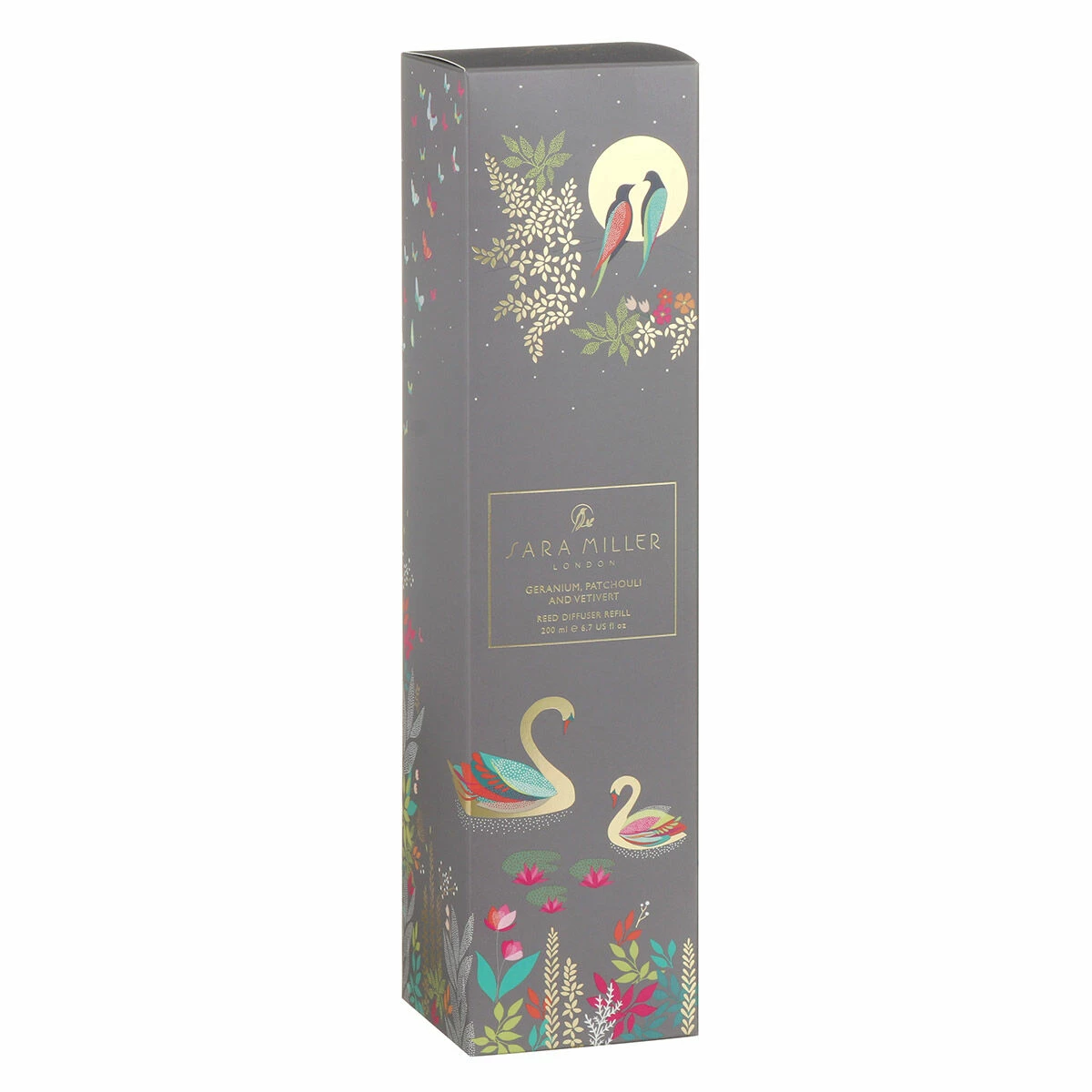 Sara Miller Chelsea Grey Geranium, Patchouli And Vetivert 200ml Reed Diffuser Refill 2 Sara Miller Chelsea Grey Geranium, Patchouli And Vetivert 200ml Reed Diffuser Refill - Image 2