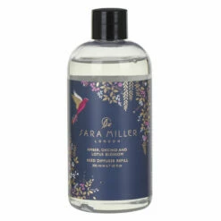 Sara Miller Chelsea Navy Amber, Orchid And Lotus Blossom 200ml Reed Diffuser Refill -gifts shop wax lyrical sm2304 sara miller chelsea navy amber orchid and lotus blossom reed diffuser refill 03