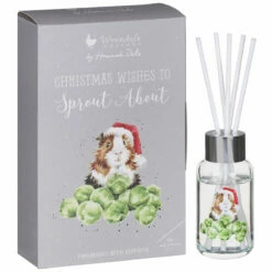 Wrendale ‘Sprouts’ Guinea Pig 40ml Christmas Reed Diffuser