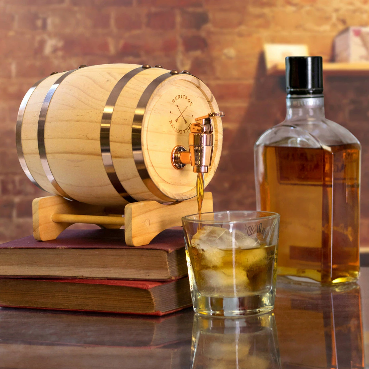The Source Mini Whisky Barrel Drinks Dispenser 2 The Source Mini Whisky Barrel Drinks Dispenser - Image 2