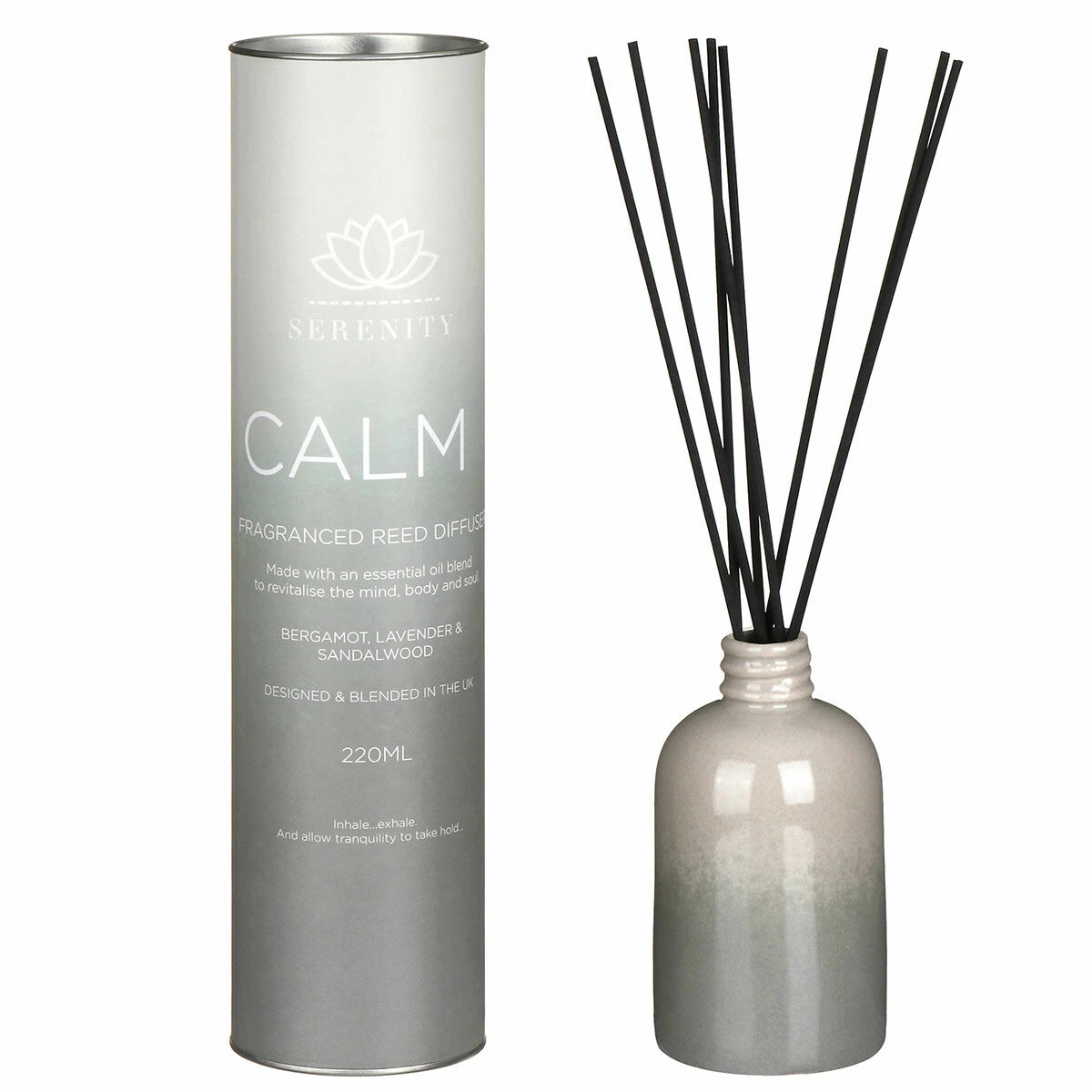 Widdop & Co Serenity Bergamot & Lavender 220ml Ceramic Diffuser 1 Widdop & Co Serenity Bergamot & Lavender 220ml Ceramic Diffuser