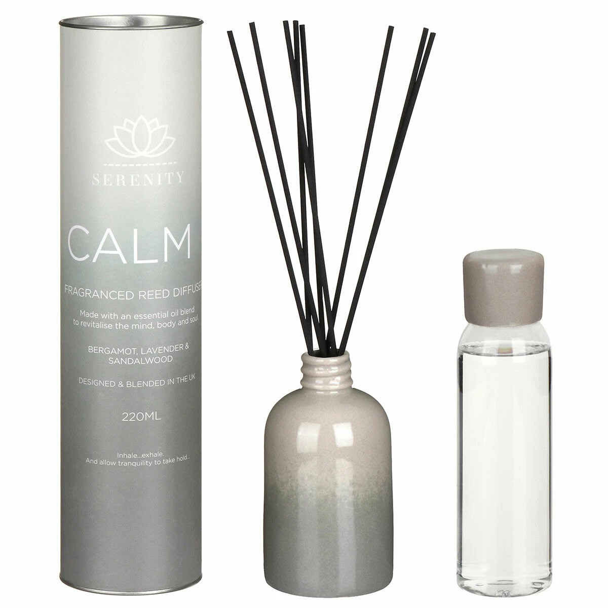 Widdop & Co Serenity Bergamot & Lavender 220ml Ceramic Diffuser 2 Widdop & Co Serenity Bergamot & Lavender 220ml Ceramic Diffuser - Image 2