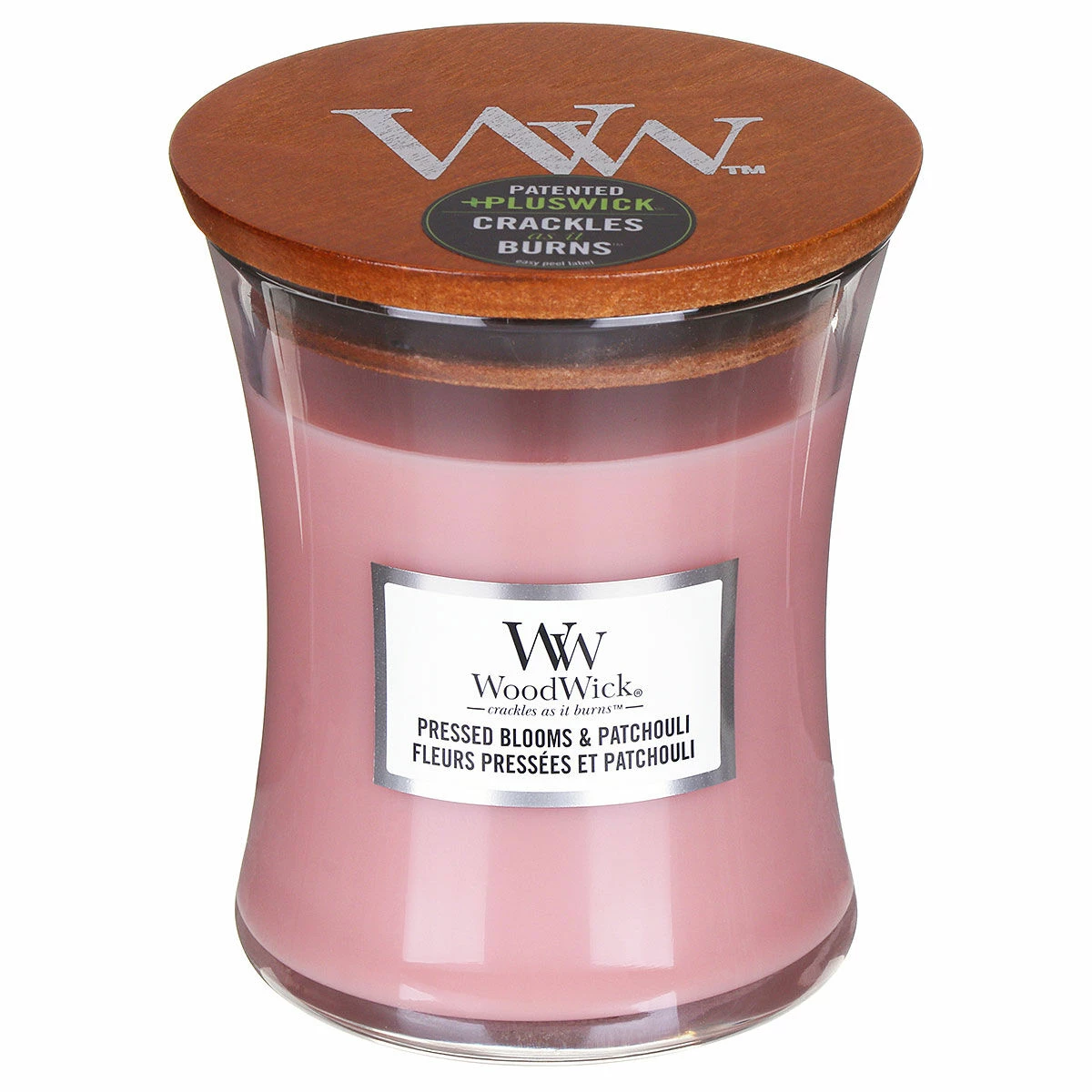 WoodWick Pressed Blooms & Patchouli Medium Hourglass Candle 2 WoodWick Pressed Blooms & Patchouli Medium Hourglass Candle - Image 2
