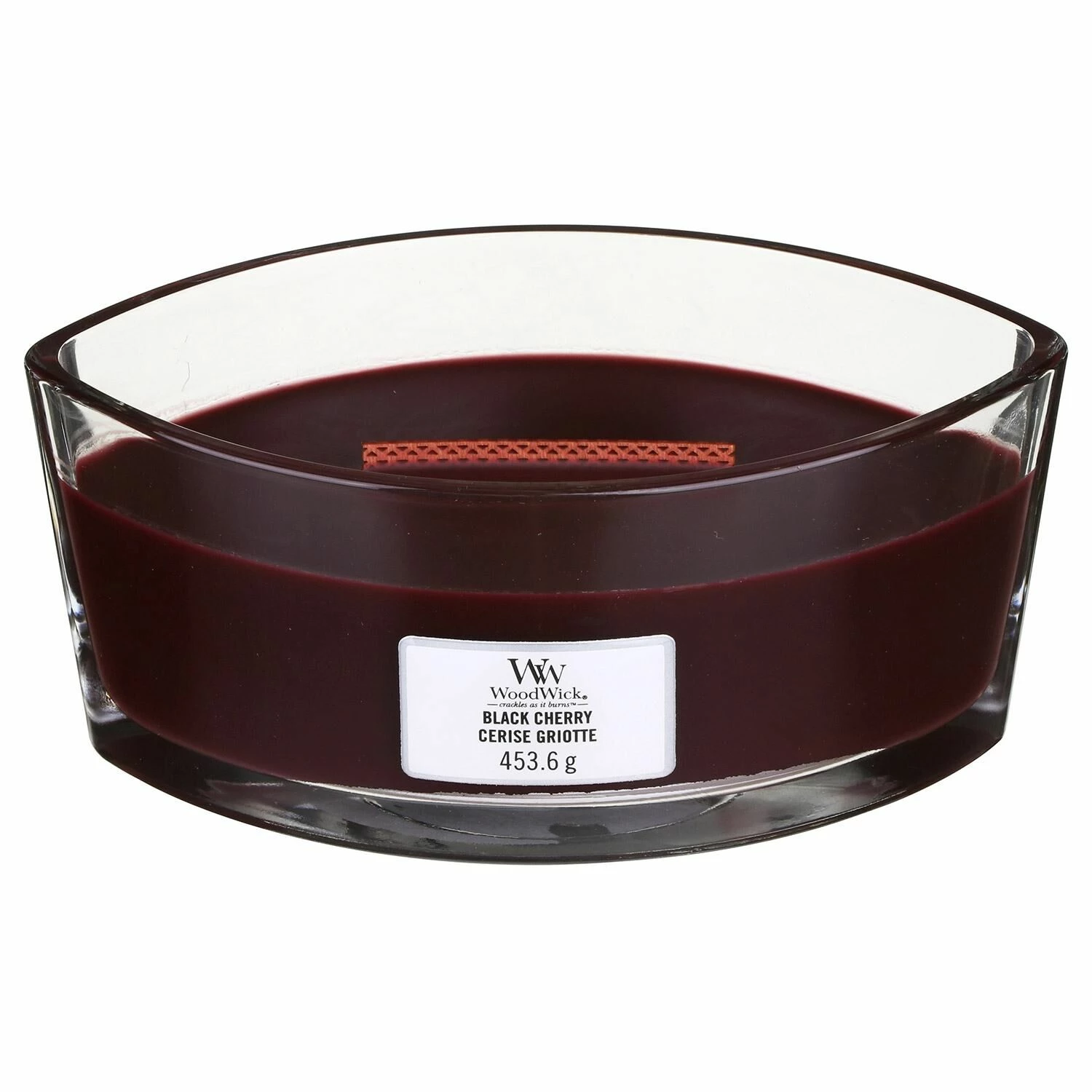 WoodWick Black Cherry Hearthwick Ellipse Candle 1 WoodWick Black Cherry Hearthwick Ellipse Candle