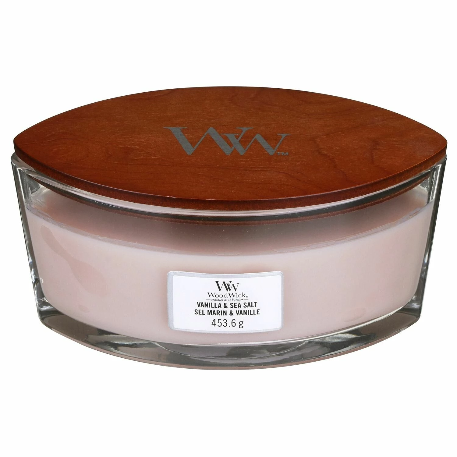 WoodWick Vanilla And Sea Salt Hearthwick Ellipse Candle 2 WoodWick Vanilla And Sea Salt Hearthwick Ellipse Candle - Image 2