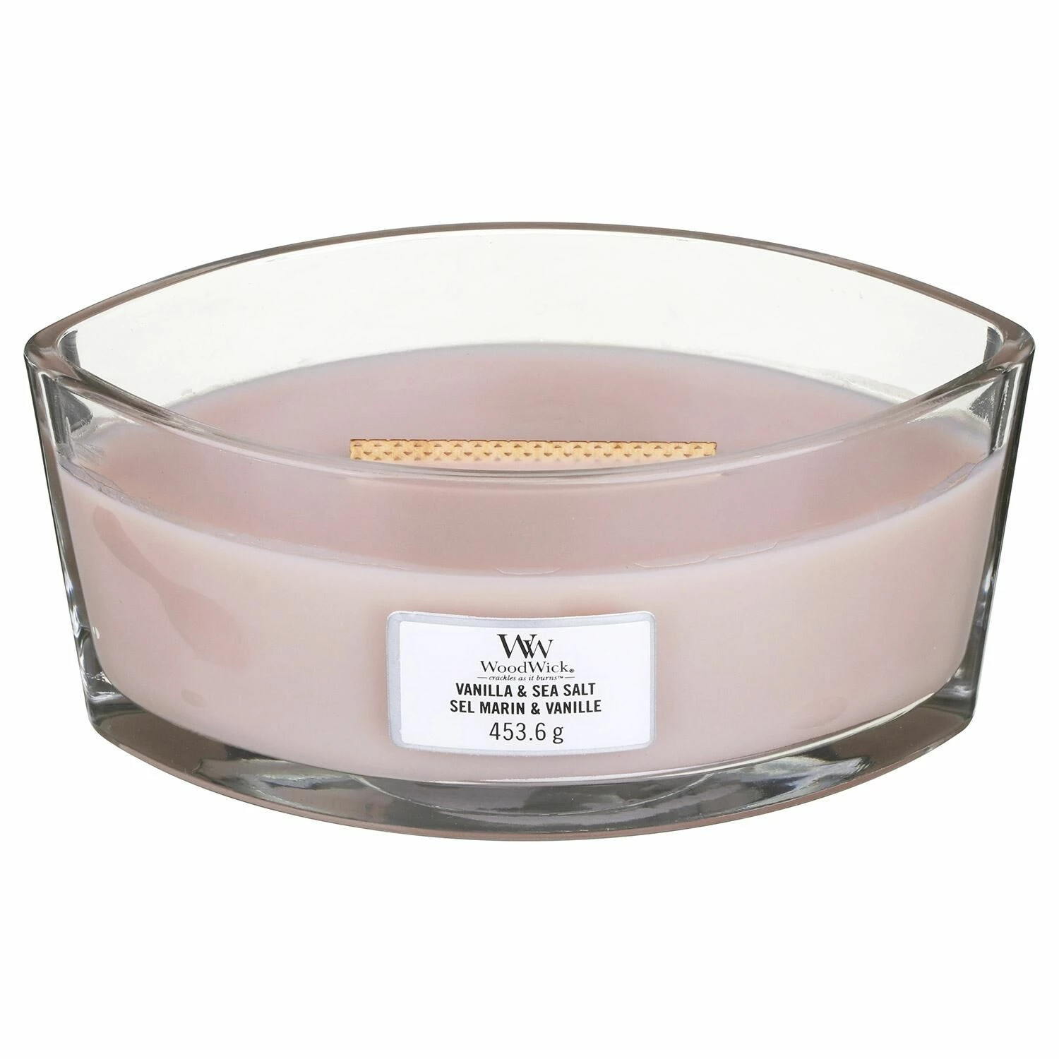 WoodWick Vanilla And Sea Salt Hearthwick Ellipse Candle 1 WoodWick Vanilla And Sea Salt Hearthwick Ellipse Candle