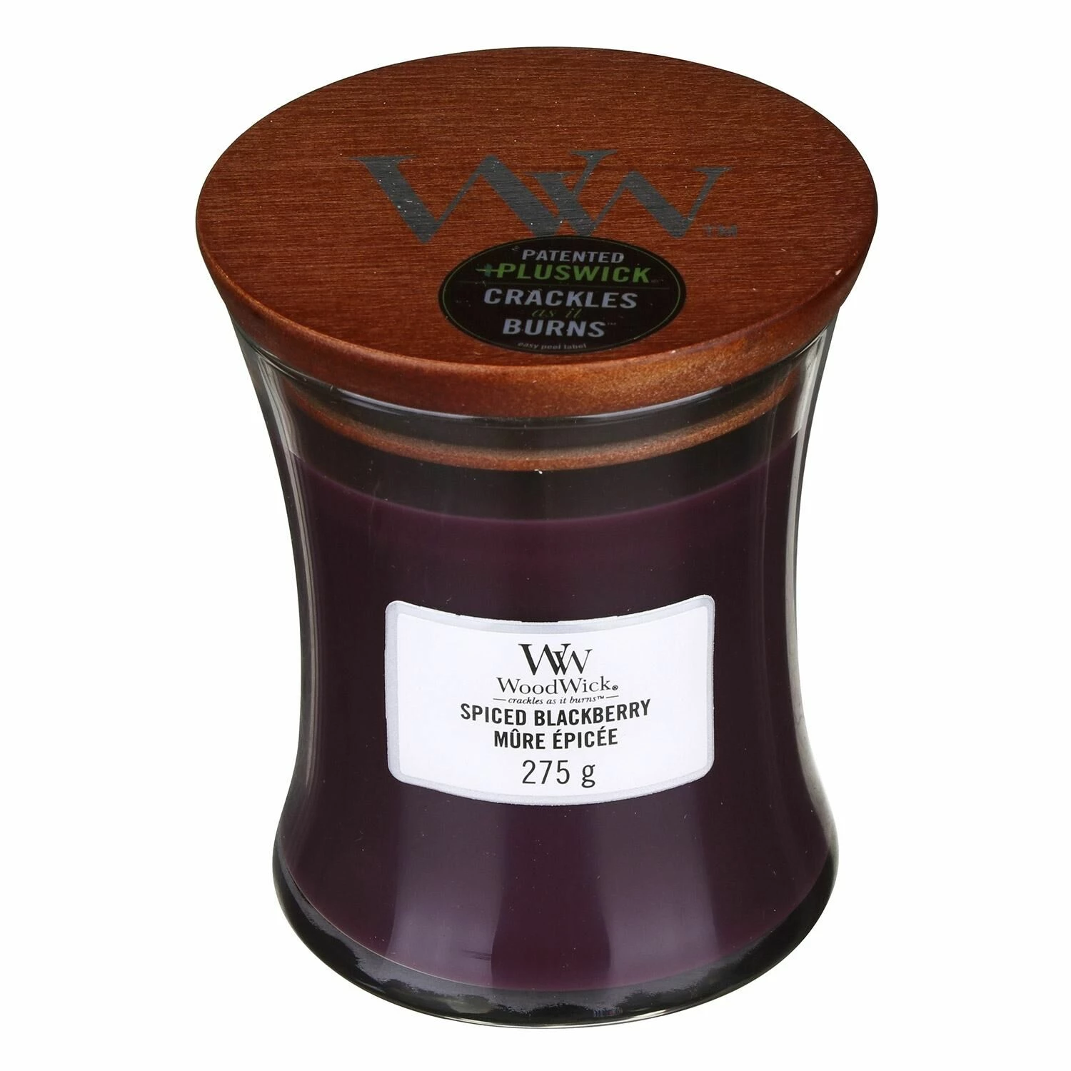 WoodWick Spiced Blackberry Medium Hourglass Candle 2 WoodWick Spiced Blackberry Medium Hourglass Candle - Image 2